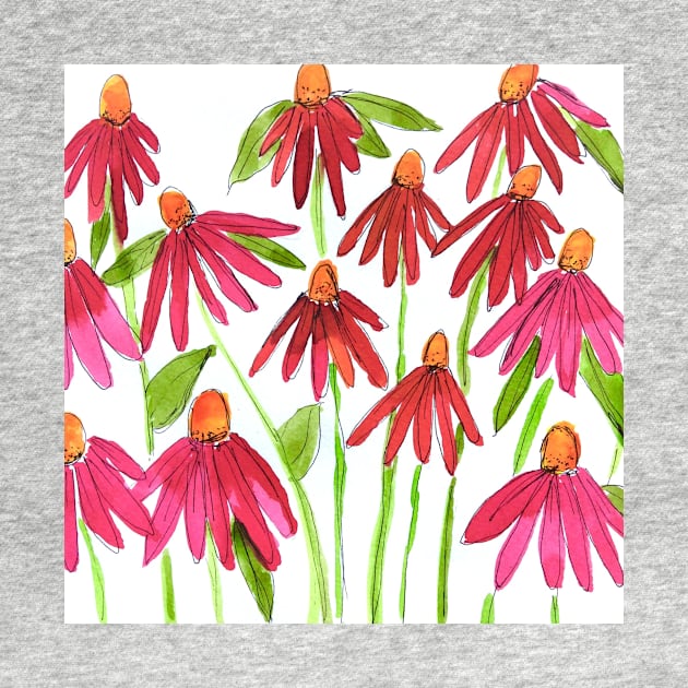 Pink Echinacea Cone Flowers by MyCraftyNell